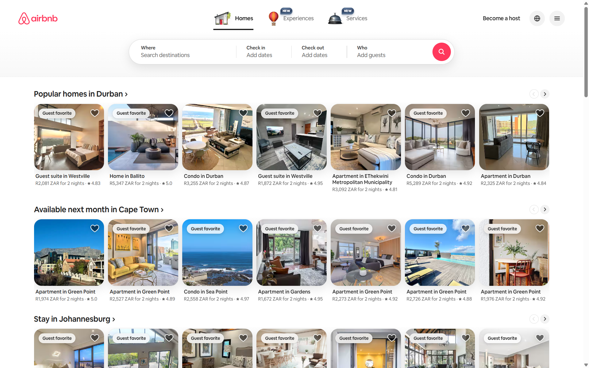 Airbnb Screenshot